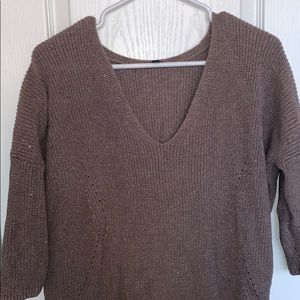 Express Brown w/ Gold speckle Sweater